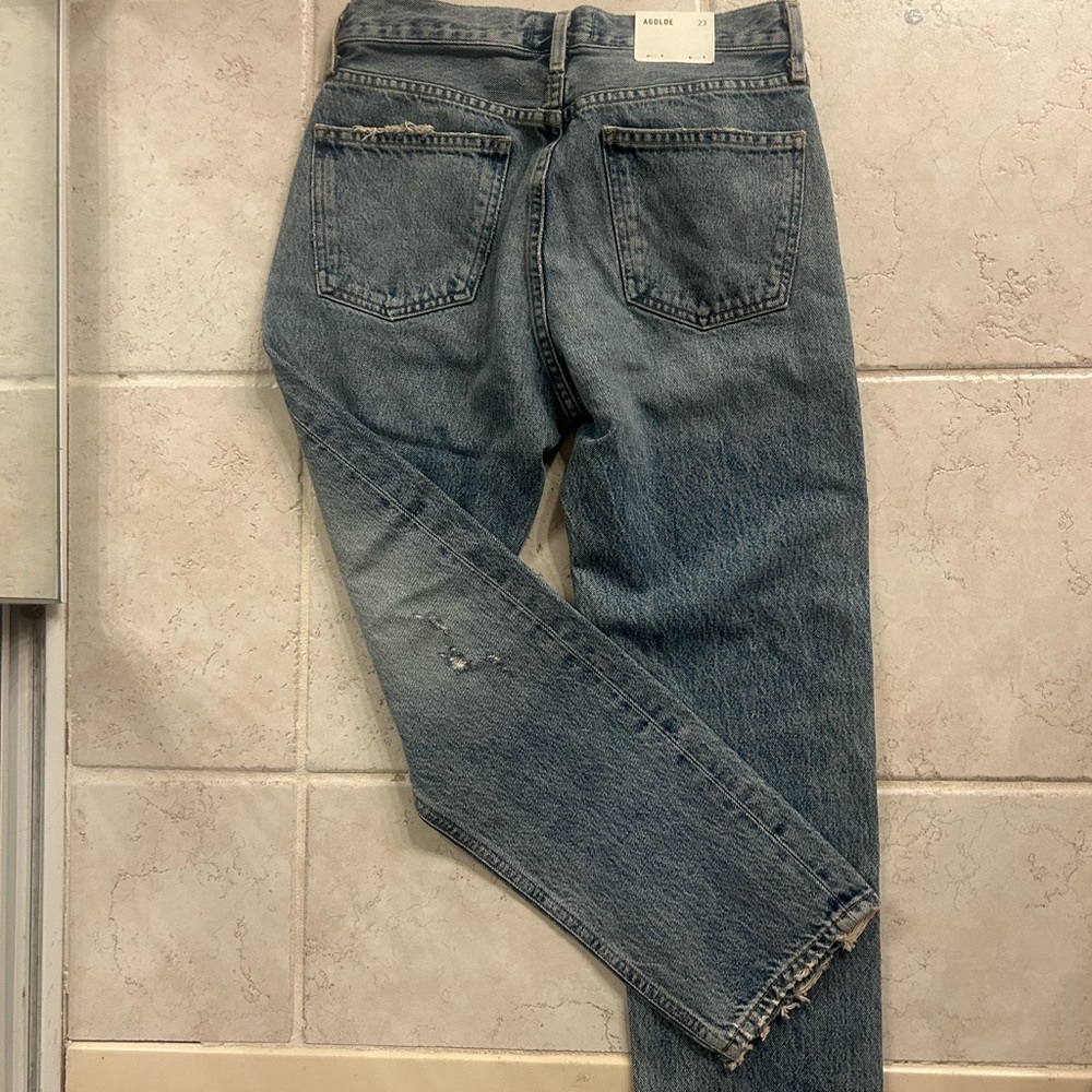 Agolde Parker Straight Jeans in Light Blue